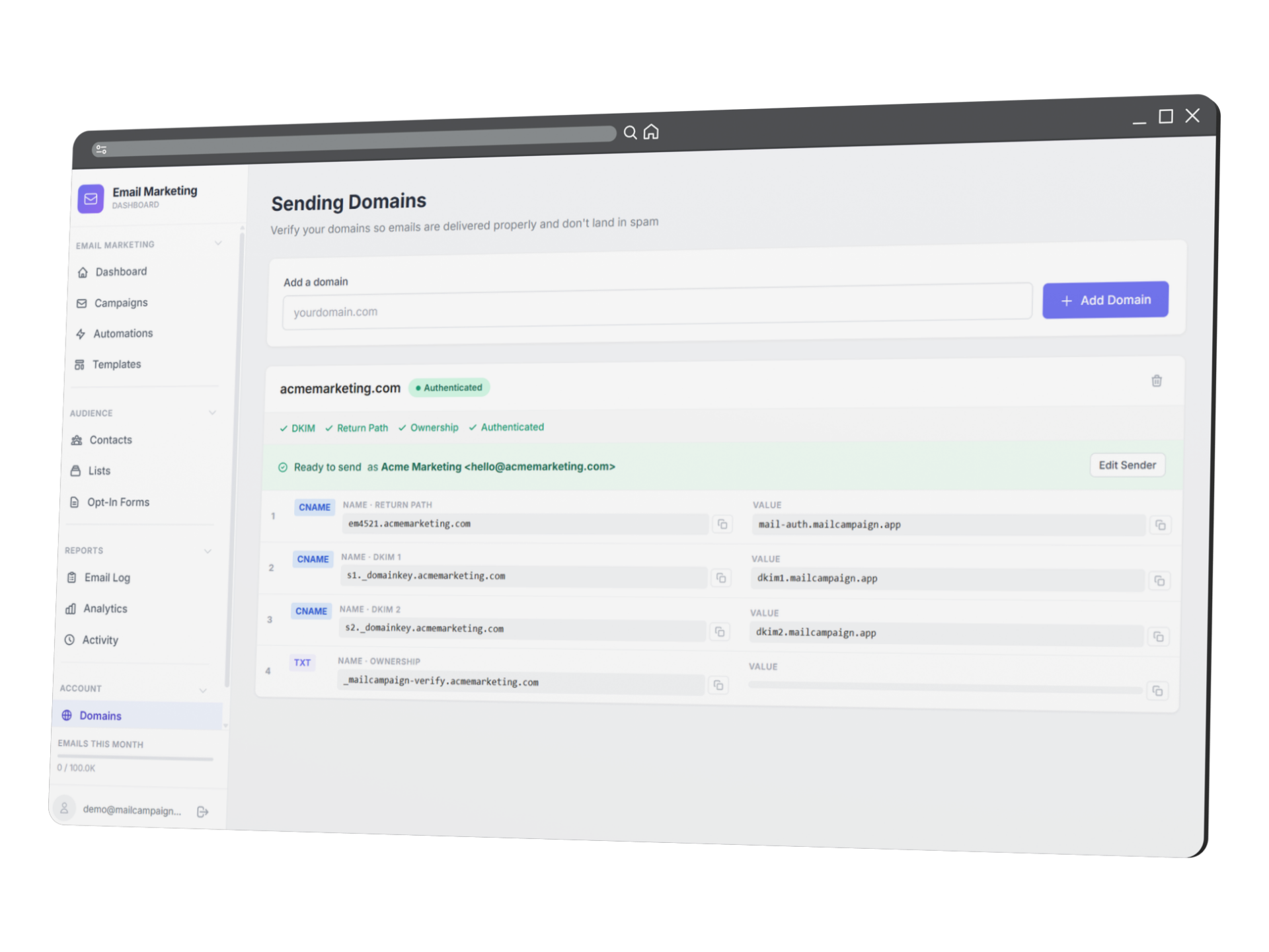Domain Authentication & Deliverability