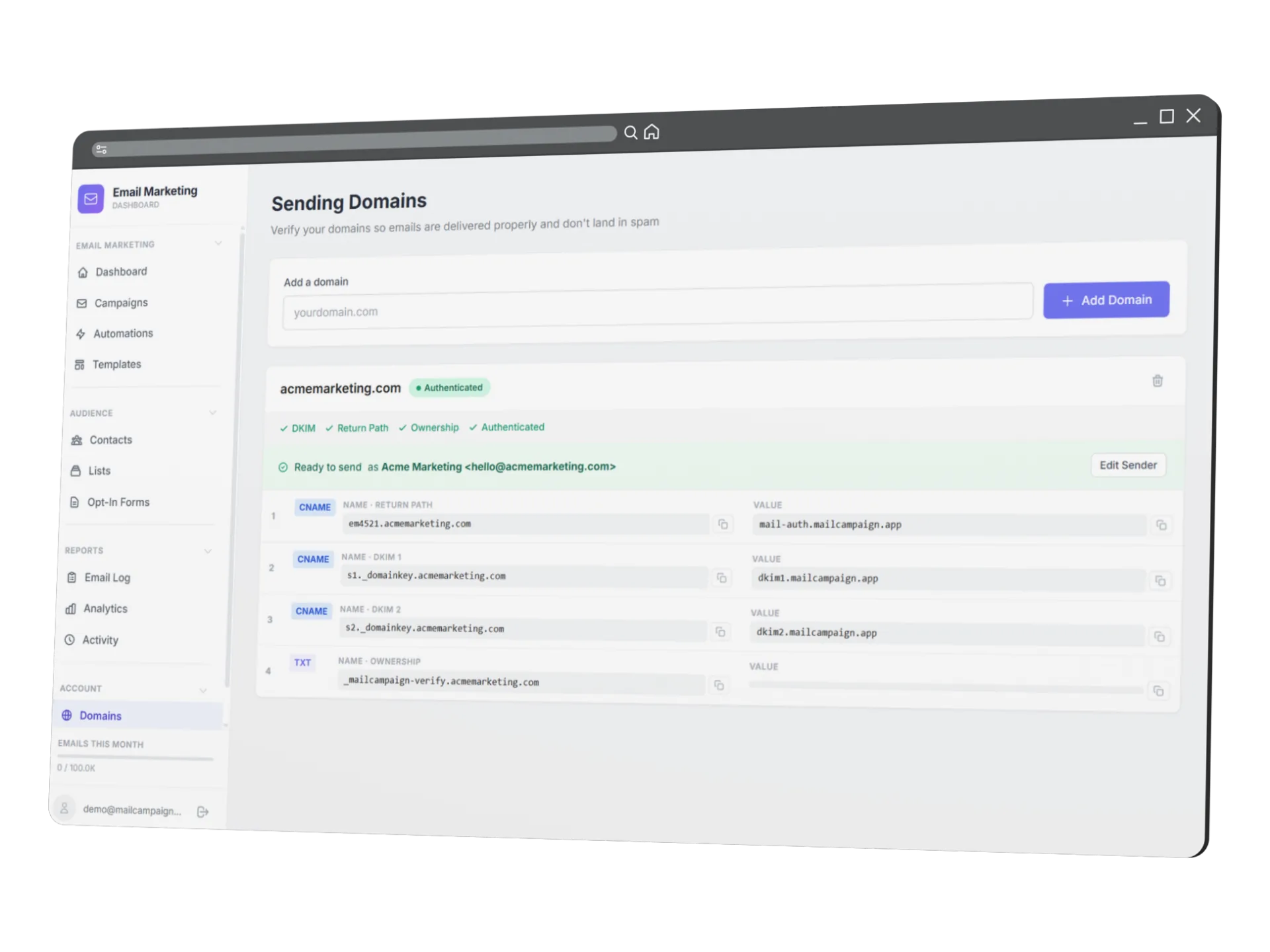 Domain Authentication & Deliverability