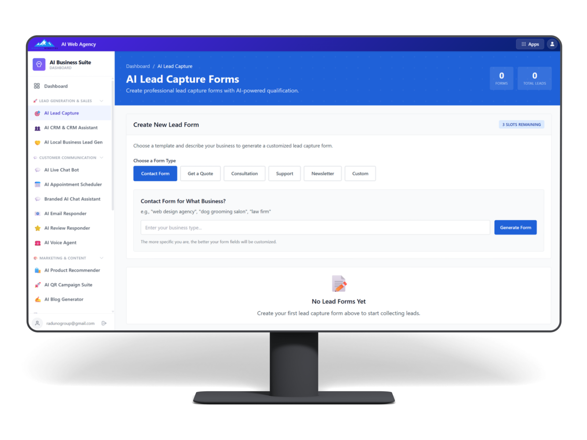 AI Lead Capture Dashboard