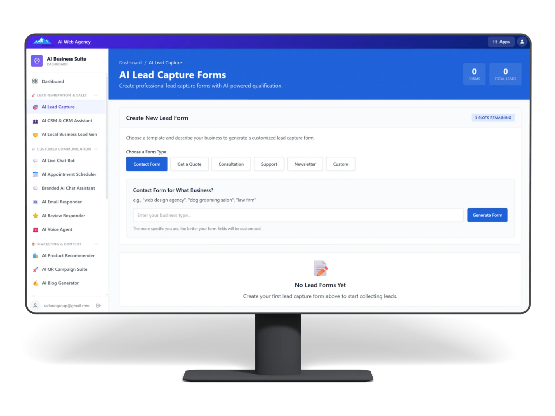 AI Lead Capture Dashboard