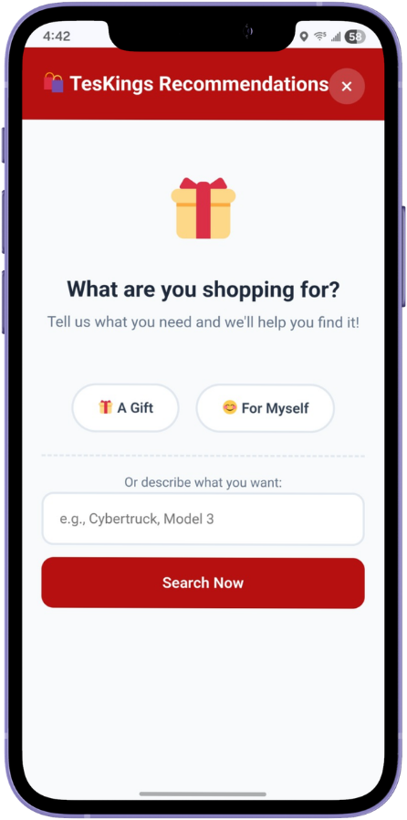 AI Product Recommender Widget