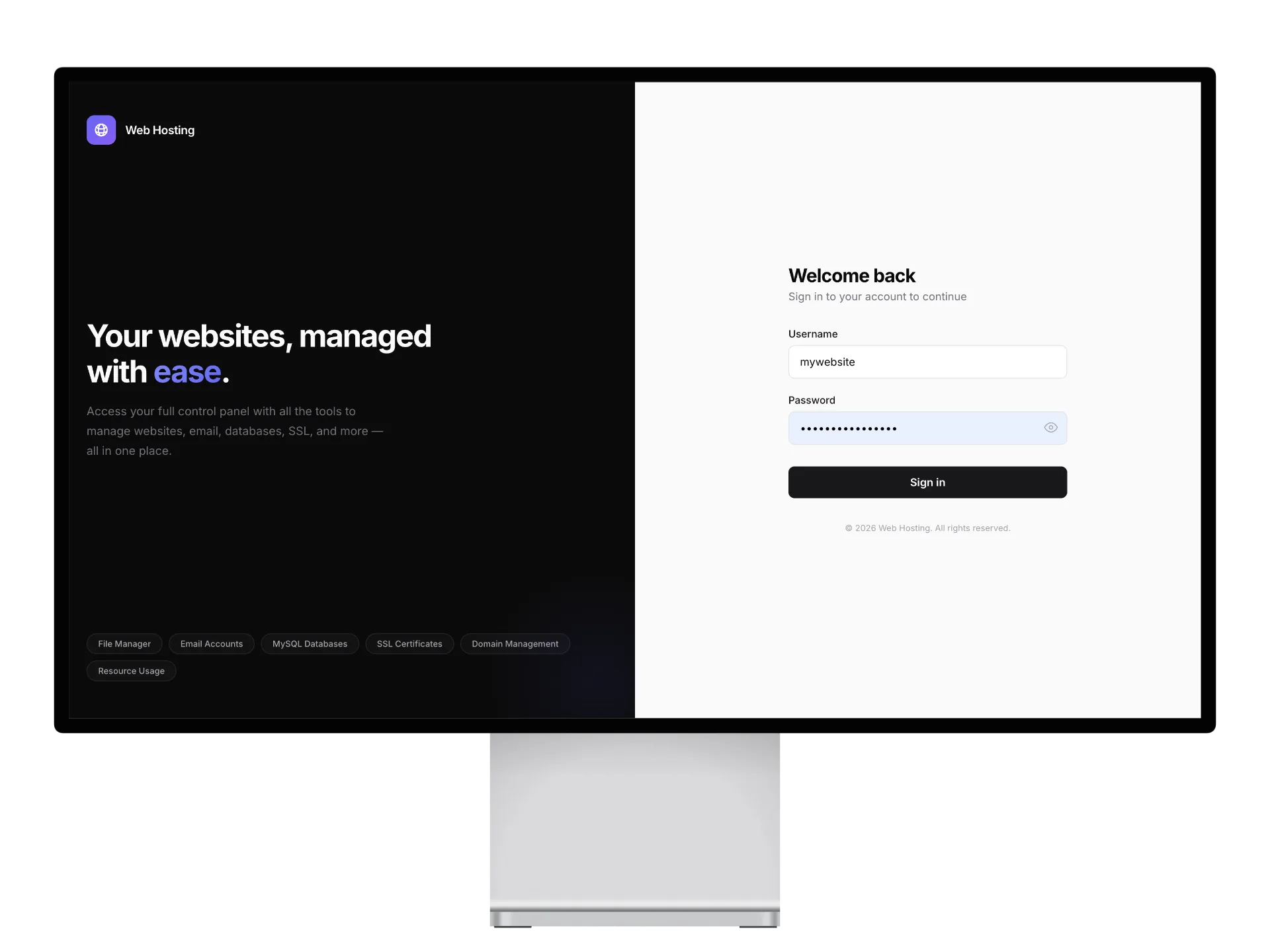 Web Hosting cPanel preview