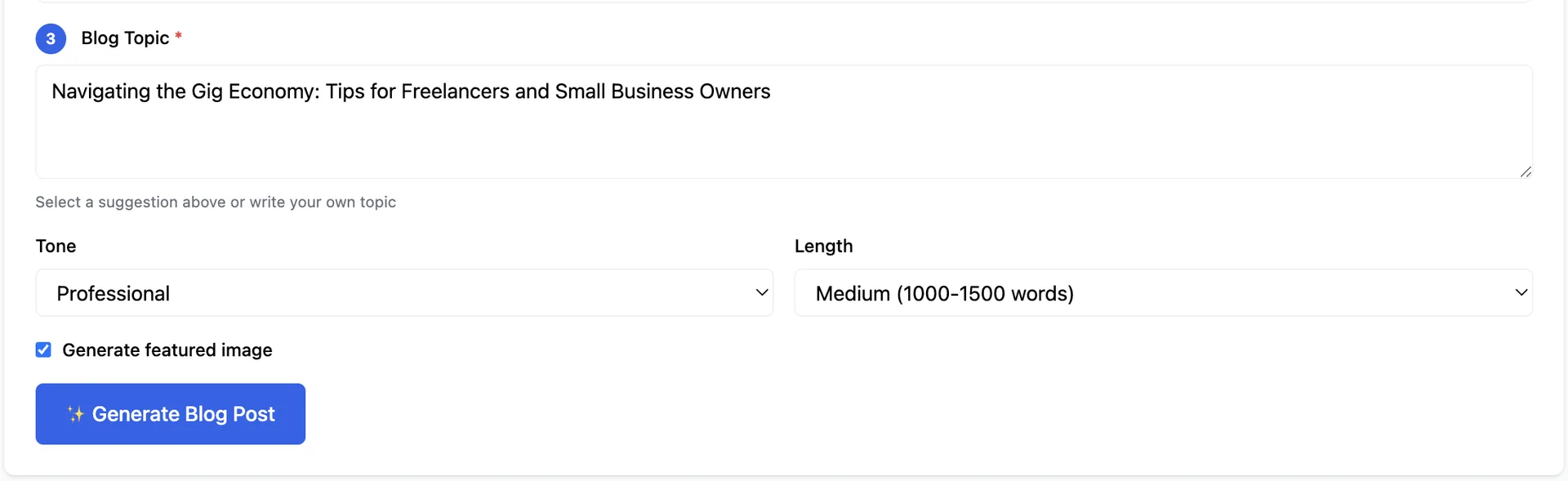 Blog Settings Configuration