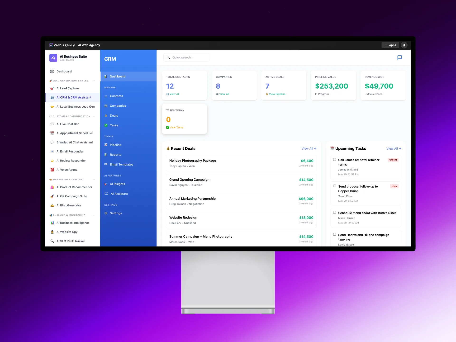AI CRM Dashboard