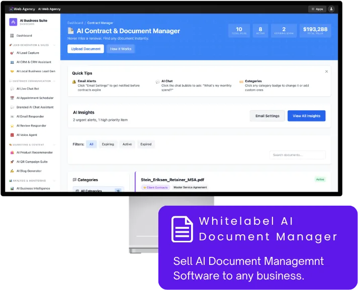 AI Contract & Document Manager Dashboard