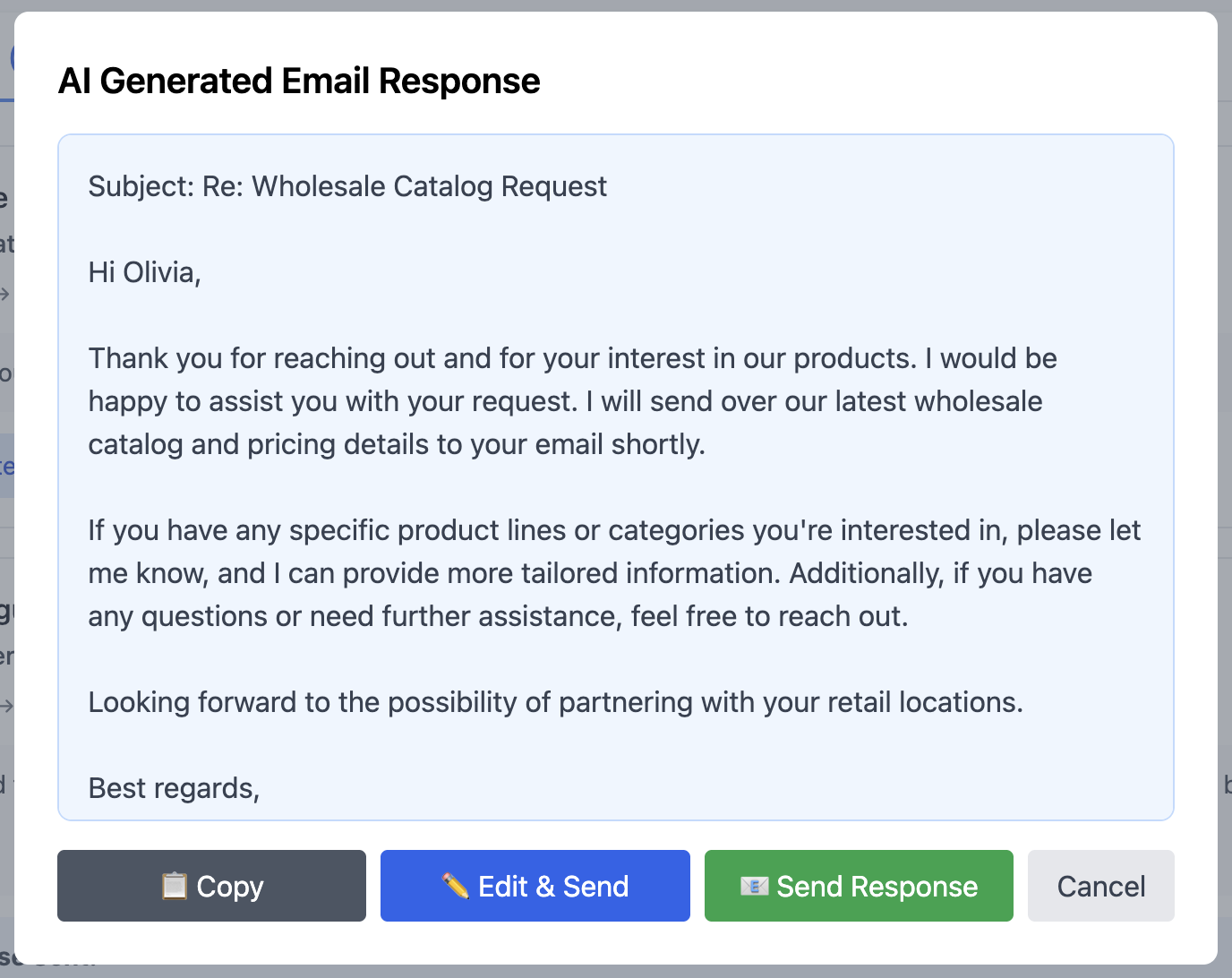 AI Email Response Workflow