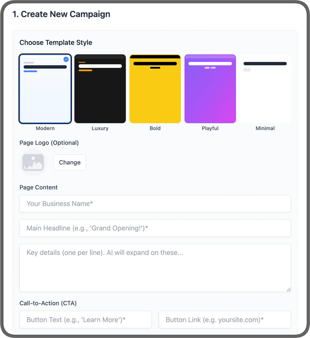 QR Campaign Creation