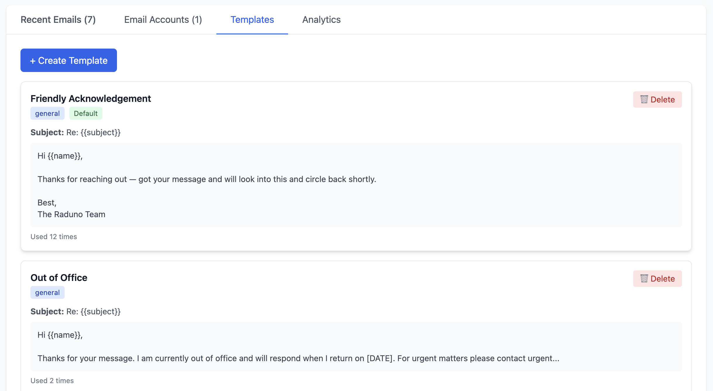 Email Templates Manager
