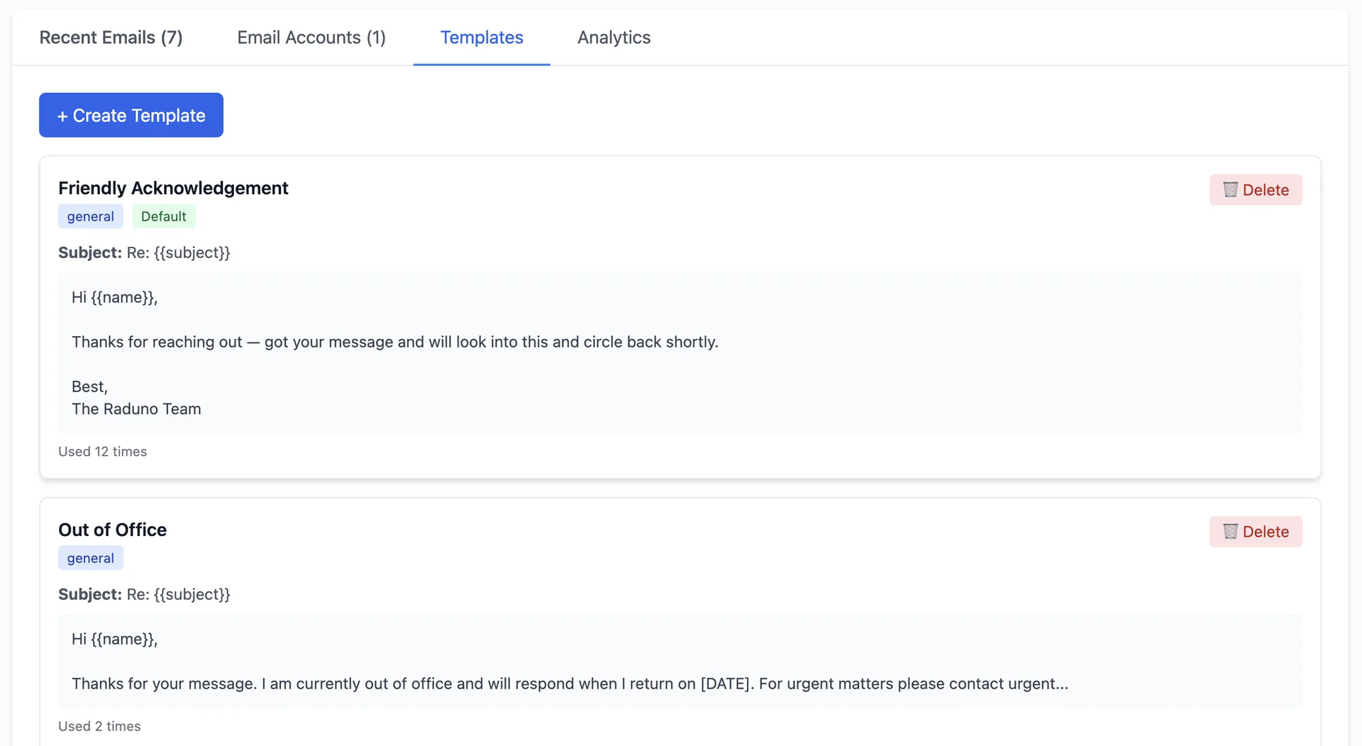 Email Templates Manager